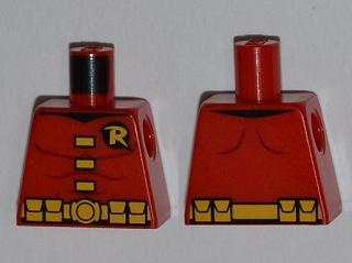 Torso Batman 'R' Symbol, Yellow Clasps and Belt with Pockets Pattern
