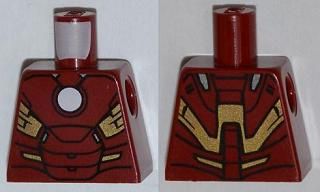 Torso Armor with White Circle Arc Reactor, Gold Panels Pattern (Iron Man Mark 7)
