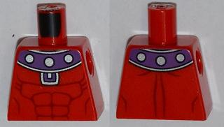 Torso Muscles Outline with Dark Purple and Silver Collar Pattern