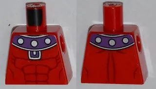 Torso Muscles Outline with Dark Purple and Silver Collar Pattern