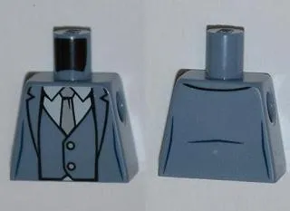 Torso Batman Suit with Vest, Gray Tie Pattern