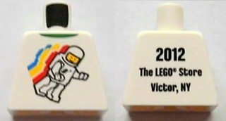 Torso Classic Space Minifigure Floating Front, 2012 The LEGO Store Victor, NY Back Pattern