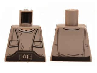 Torso SW Pocket-Vest with Wrinkles and Techno-Buckle Pattern (Lobot)