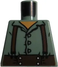 Torso LotR Button Shirt with Brown Suspenders Pattern (Frodo)