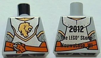 Torso Castle Kingdoms Gold Lion Head Front, 2012 The LEGO Store Wauwatosa, WI Back Pattern