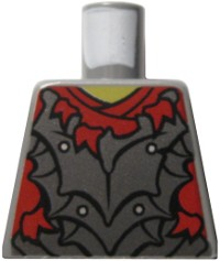 Torso LotR Crude Plate Mail Armor and Dark Red Shirt Tattered Pattern (Moria Orc)