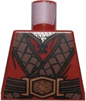 Torso LotR Leather Straps and Belt Buckle Ornate Pattern (Gimli)