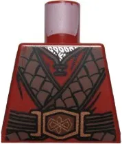 Torso LotR Leather Straps and Belt Buckle Ornate Pattern (Gimli)