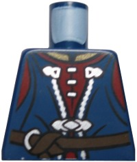 Torso LotR Vest Long with Dark Red Shirt and Brown Belt Pattern (Boromir)