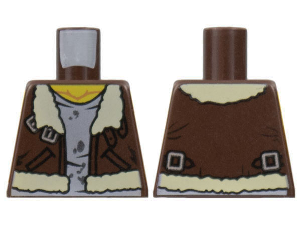 Torso Monster Fighters Flight Vest with Undershirt with Dirt Stains Pattern