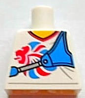 Torso V-Neck Shirt with Team GB Logo and Blue Bow Holder Pattern