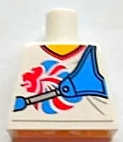 Torso V-Neck Shirt with Team GB Logo and Blue Bow Holder Pattern