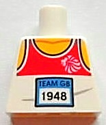 Torso Tank Top with 'TEAM GB 1948' Pattern