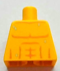 Torso Bare Chest with Muscles Outline and Drops of Sweat Pattern