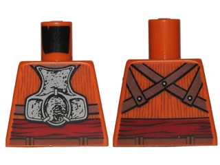 Torso SW Armor Plates with Back Straps and Dark Red Sash Pattern