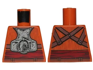 Torso SW Armor Plates with Back Straps and Dark Red Sash Pattern