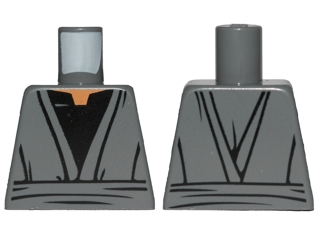 Torso SW Jedi Robe, Waist Sash and Black Open-Neck Shirt Pattern