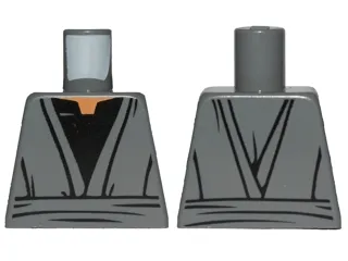 Torso SW Jedi Robe, Waist Sash and Black Open-Neck Shirt Pattern