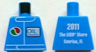 Torso Octan Logo and Upright Font 'OIL' on Front, '2011 The LEGO Store Sunrise, FL' on Back Pattern