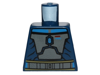 Torso SW Mandalorian Armor Plates Dark Bluish Gray Pattern (Pre Vizsla)