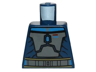 Torso SW Mandalorian Armor Plates Dark Bluish Gray Pattern (Pre Vizsla)