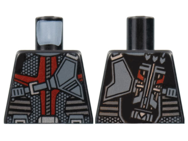 Torso Vest with Dark Red and Black Straps / Quiver Pattern (Hawkeye)