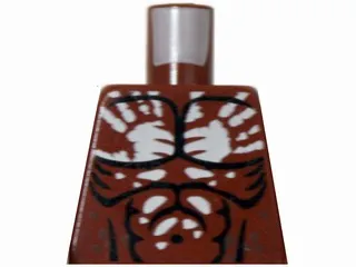 Torso LotR Muscles Outline and White Handprint Pattern (Berserker)