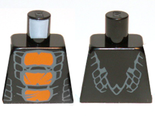 Torso Ninjago Snake with Orange Scales Pattern (Bytar)