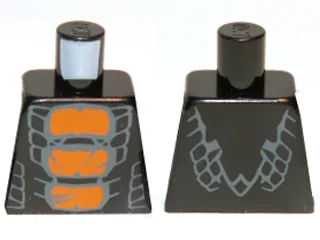 Torso Ninjago Snake with Orange Scales Pattern (Bytar)
