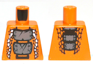 Torso Ninjago Snake with Dark Bluish Gray and White Scales Pattern (Chokun)