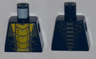 Torso Ninjago Snake with Yellow and Dark Bluish Gray Scales Pattern (Slithraa)