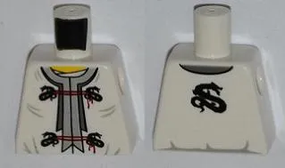 Torso Ninjago Dragon Clasps and Red Ties Front and Dragon Back Pattern