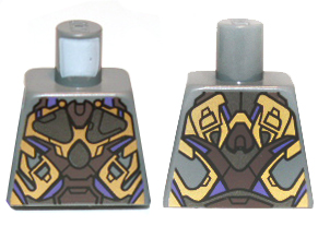 Torso Alien with Gold, Dark Brown and Dark Purple Armor Pattern
