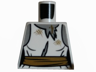 Torso Female Torn Dress with Dark Tan Waistband Pattern (Zombie Bride)