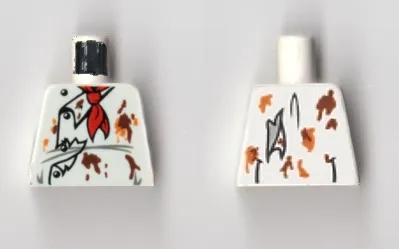 Torso Monster Fighters with Jacket, Red Scarf and Food Stains Pattern