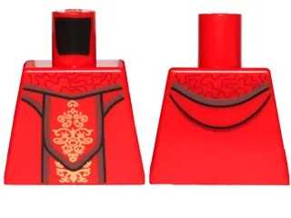 Torso SW Female Dress with Gold Ornaments Pattern (SW Queen Amidala)