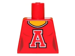 Torso Scoop Neck Female with Red 'A' Pattern