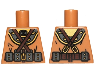 Torso Diving Suit with Crossed Belts and Weight Belt Pattern