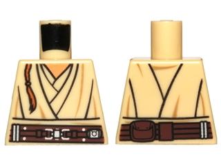 Torso SW Layered Shirt, Brown Belt Pattern and Padawan Braid Pattern (Obi-Wan)