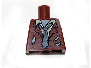 Torso Ripped Suit Jacket, Tan Shirt and Dark Bluish Gray Tie Pattern