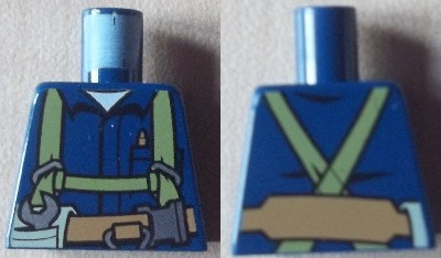 Torso Shirt with Harness and Wrench, Printed Back Pattern