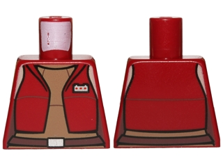 Torso SW Female Dark Red Vest and Dark Tan Top Pattern (Senator Amidala)