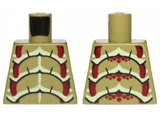 Torso Galaxy Squad Buggoid with Dark Red, Yellowish Green and Black Exoskeleton Pattern