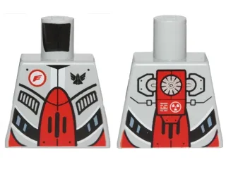 Torso Galaxy Squad Robot with Red and Black Plates, Radiator on Back Pattern