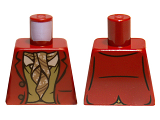 Torso LotR Jacket with Buttons, Olive Green Vest, and Dark Tan Ascot Pattern