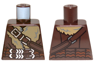 Torso LotR Coat with Fur Lining, Shoulder Strap and Double Silver Belt Pattern