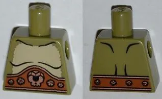Torso Cyclops with Fur and Belt with Skull and Jewels Pattern