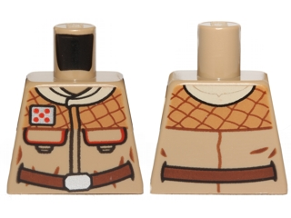 Torso SW Hoth Rebel Jacket with Pockets and Brown Belt Pattern