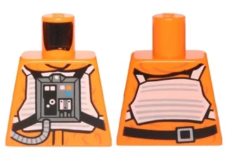 Torso SW Rebel Pilot with Black Belt with Buckle on Back Pattern