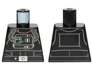 Torso SW TIE Pilot, Detailed with Back Printing Pattern